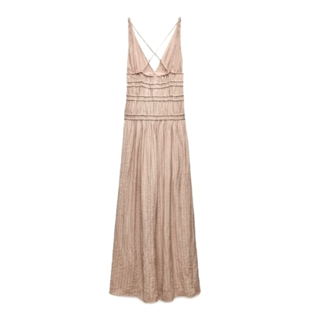 Zara Flowy Maxi Dress Pink Size XS S M